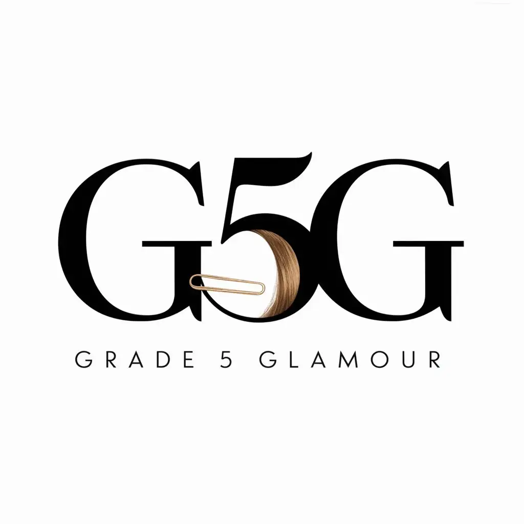 design a logo for a business that caters to hair and hair products with its business name being 'Grade 5 Glamour'