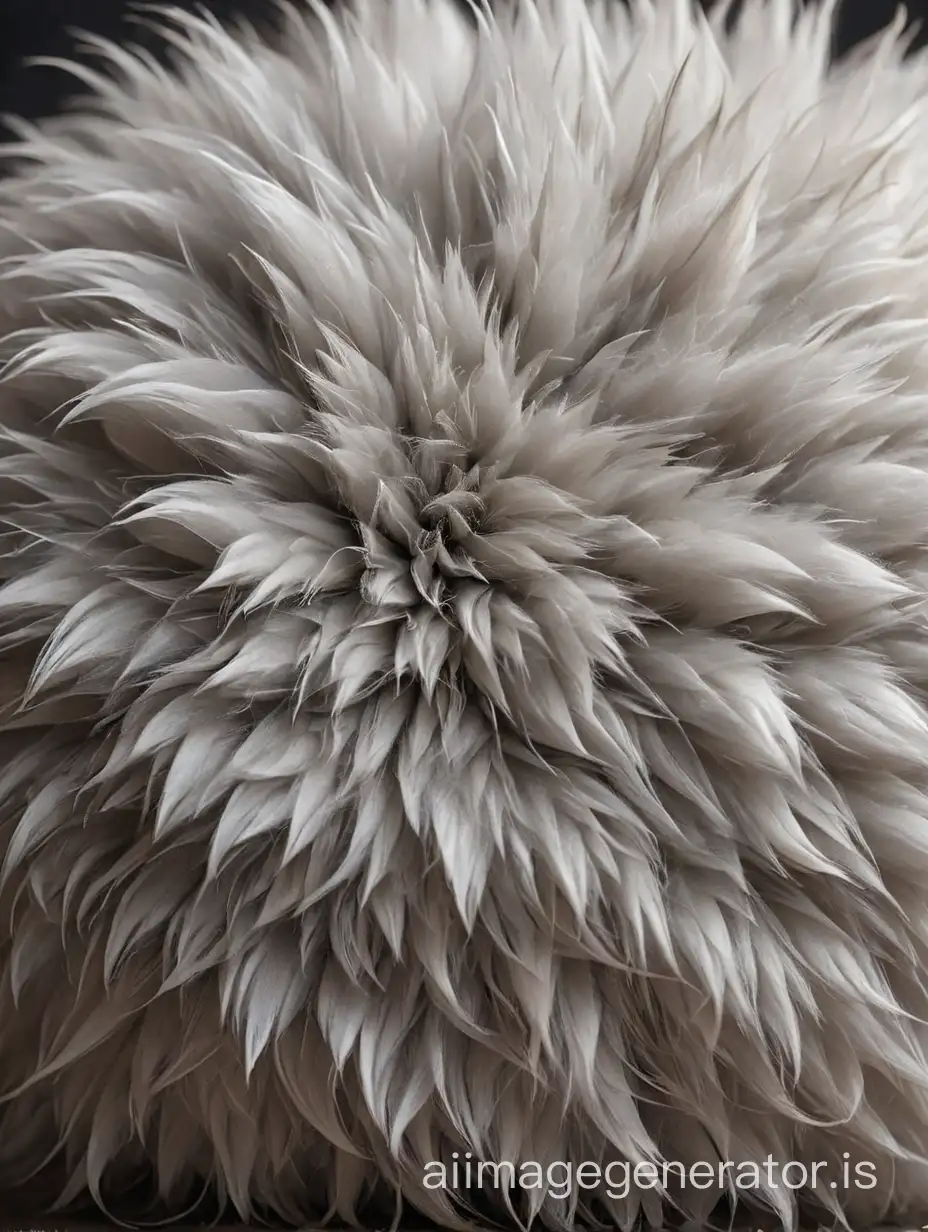ball 
covered in soft fur and surrounded by fur macro pic