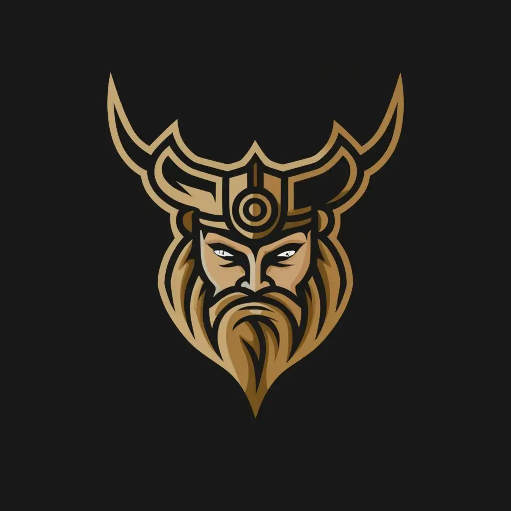 a logo design,with the text "B", main symbol:An image of a Viking warrior in profile, surrounded by nordic ornamentation and runes, with a stylistic approach of detailed vector art.,Moderate,be used in Sports Fitness industry,clear background