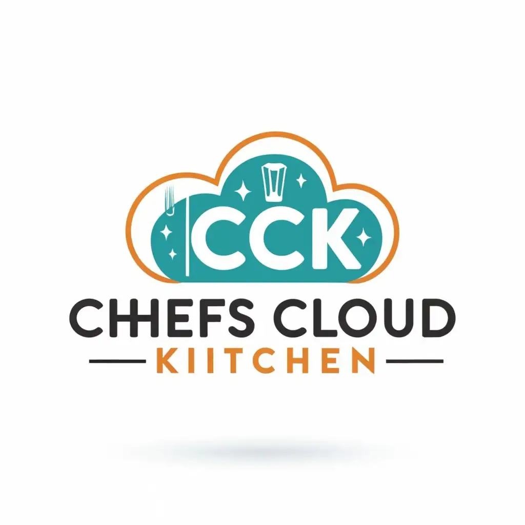logo, cloud, with the text "CCK Chefs Cloud Kitchen", typography, be used in Restaurant industry