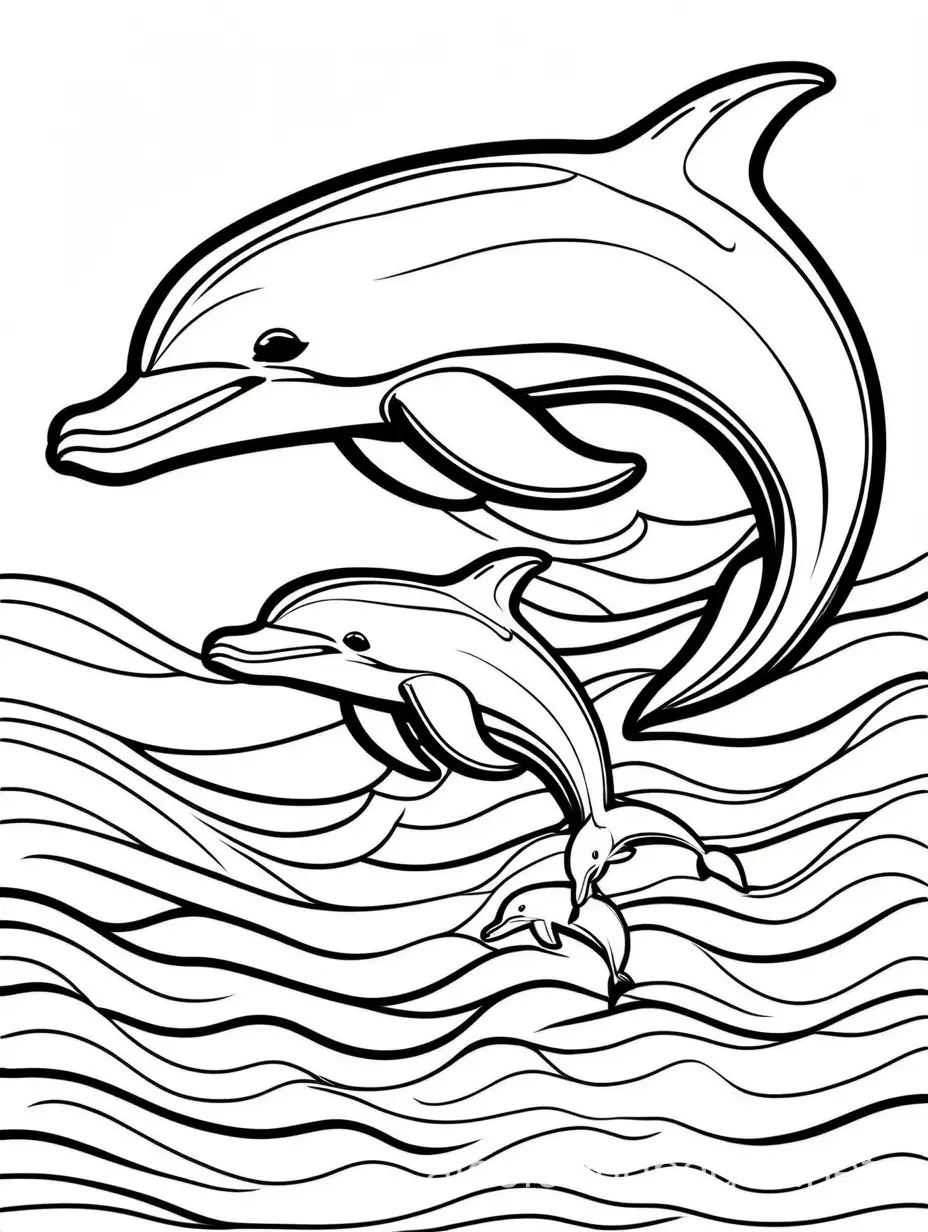 Adorable-Dolphin-Coloring-Page-for-Kids-Simple-Black-and-White-Line-Art