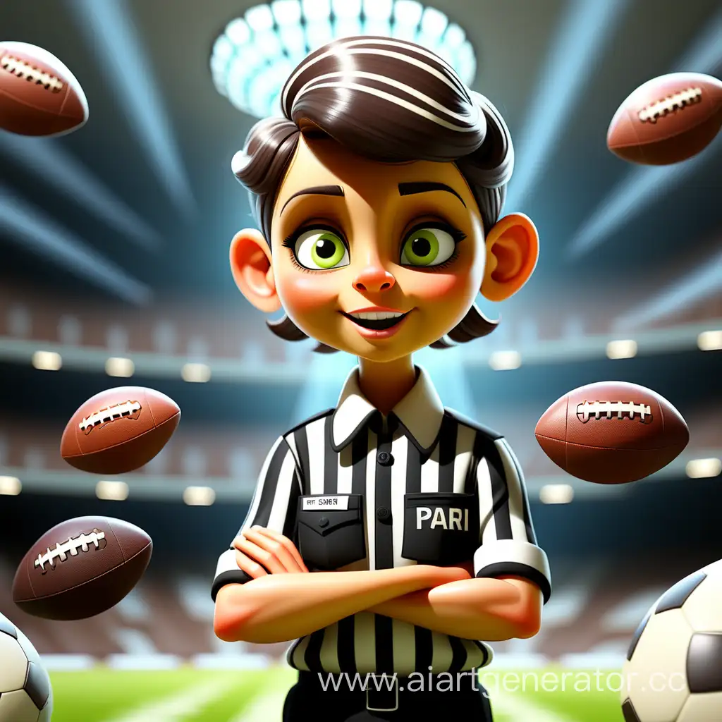 Adorable-Football-Referee-Surrounded-by-a-Heavenly-Flow-of-Footballs-PARI-Inscription