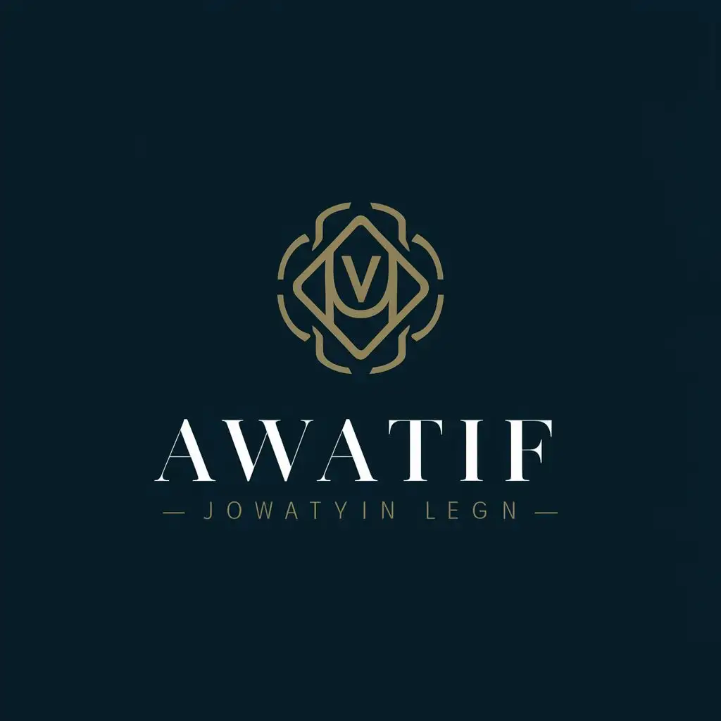 logo, jenin, with the text "awatif", typography, be used in Legal industry