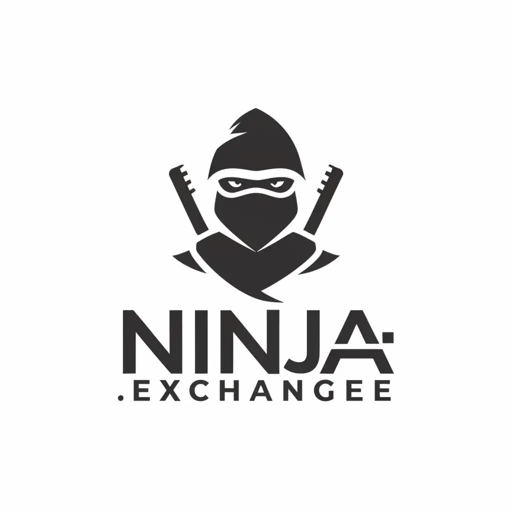 a logo design,with the text "Ninja.Exchange", main symbol:ninja,Moderate,be used in Finance industry,clear background