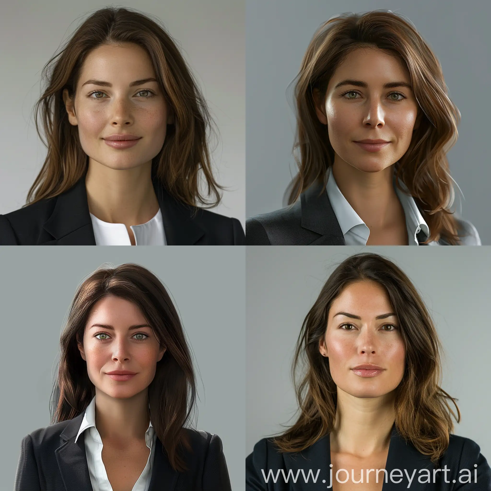 Profile photo of a personal assistant to the manager of Waltham Abbey football club. She is of British origin, in her early thirties, businesswomen looking. In the style of facepack for game football manager 22. White skin, brown hair.