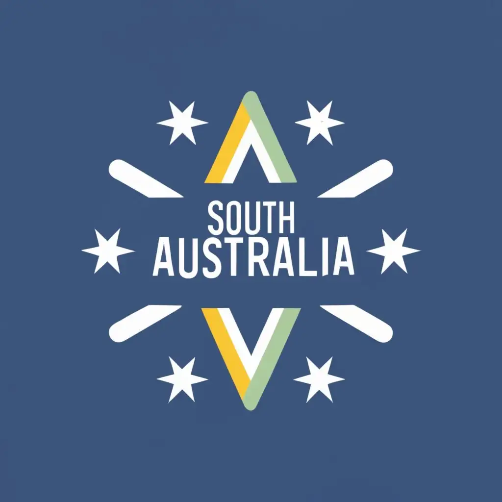 logo, australia flag, with the text "My region South Australia", typography, be used in Sports Fitness industry