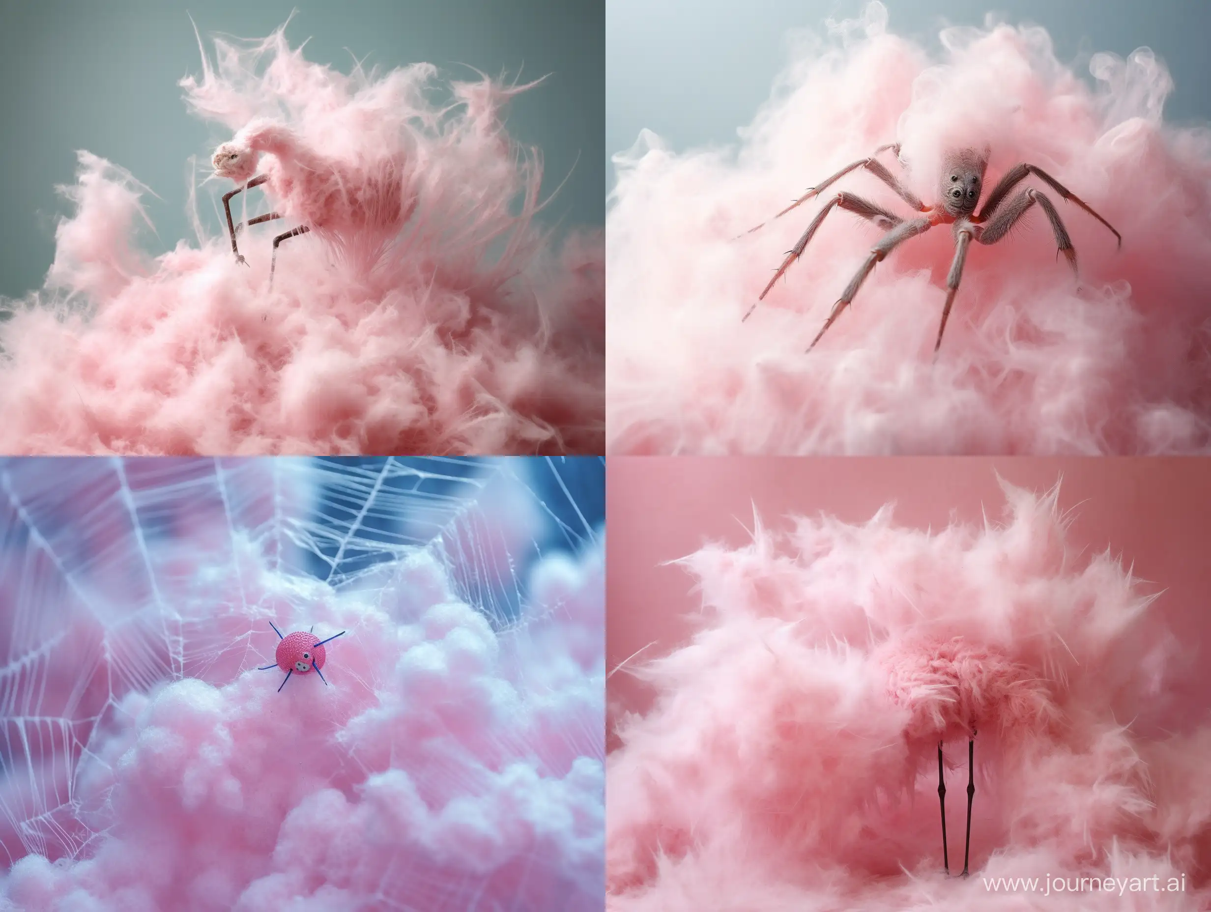 cotton candy made out of spider webs 