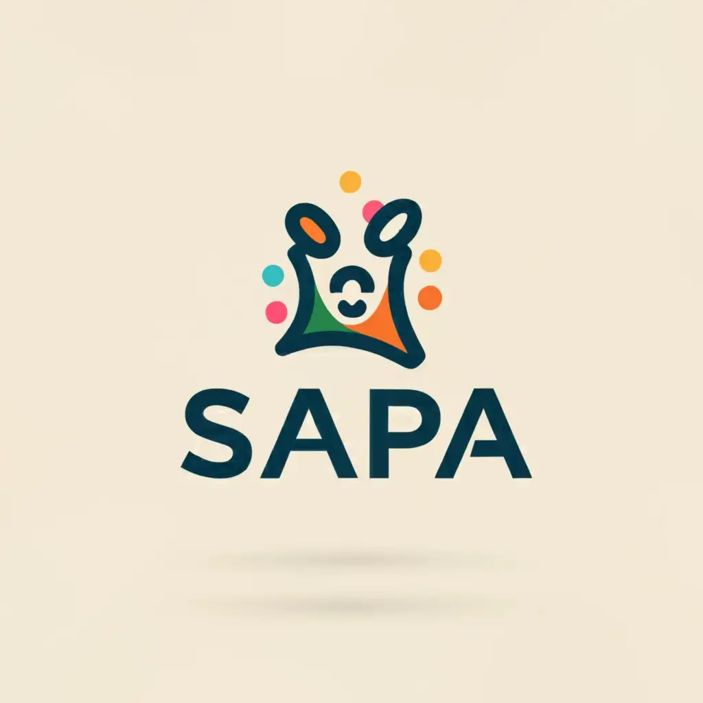 a logo design,with the text "SaPa", main symbol:smile, handwave,Moderate,be used in Education industry,clear background