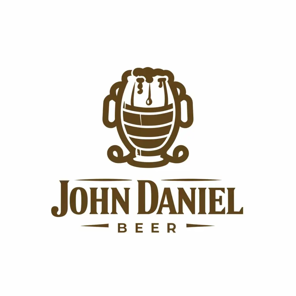 a logo design,with the text "john daniel", main symbol:beers,Moderate,clear background