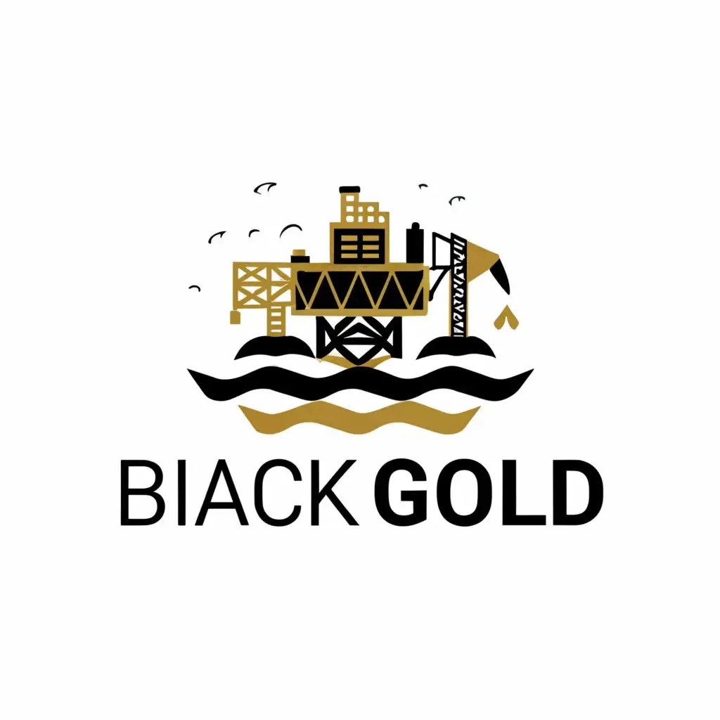 a logo design,with the text "black gold", main symbol:offshore

,Moderate,clear background