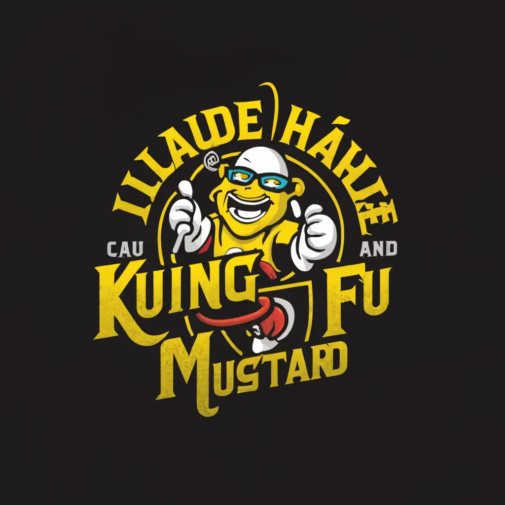 LOGO-Design-For-Claude-Hay-and-the-Kung-Fu-Mustard-Band-Symbol-on-Clear-Background