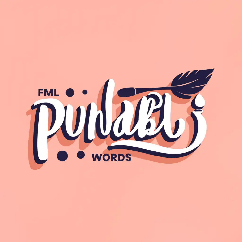 a logo design,with the text "Punjabi words", main symbol:Writer elements,Moderate,clear background