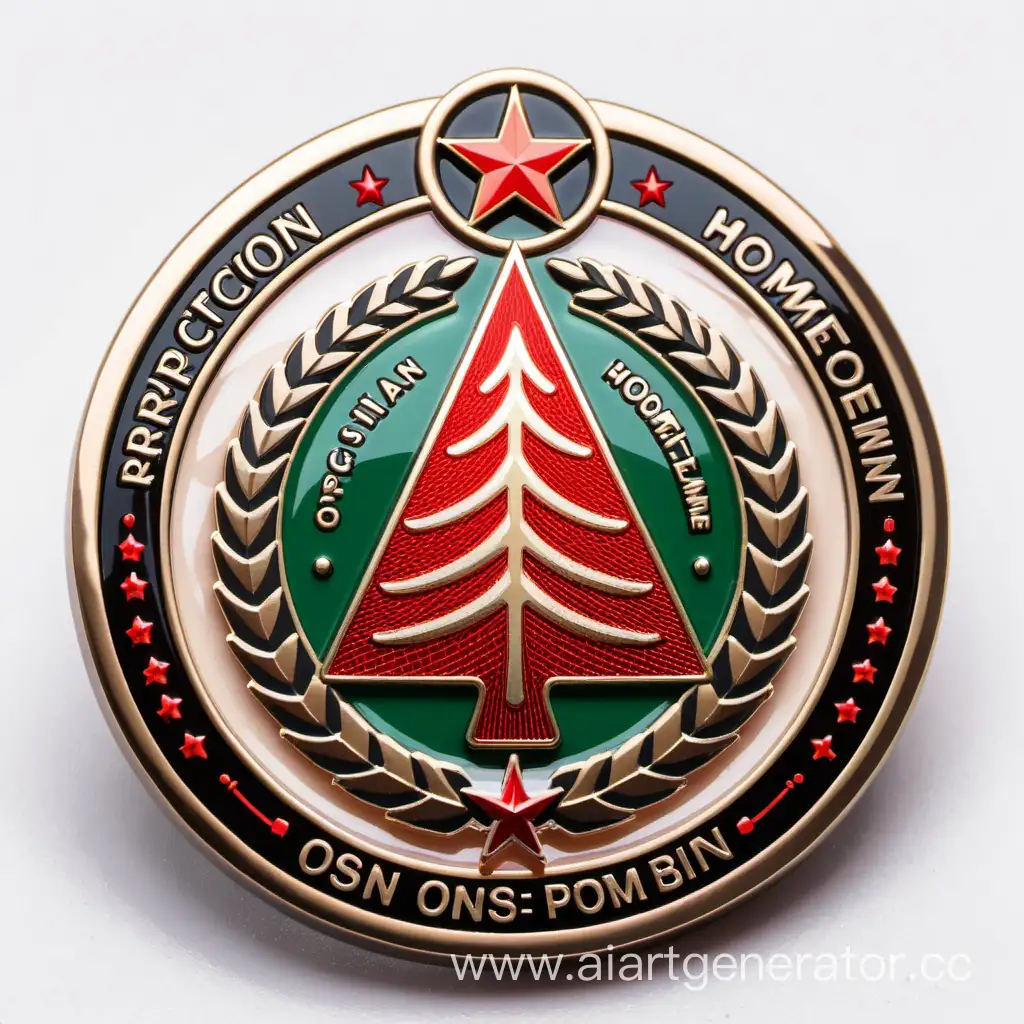 OSN-Typhoon-Protection-of-the-Homeland-Badge-Russian-Federation-Black-Red-Christmas-Tree-Symbol