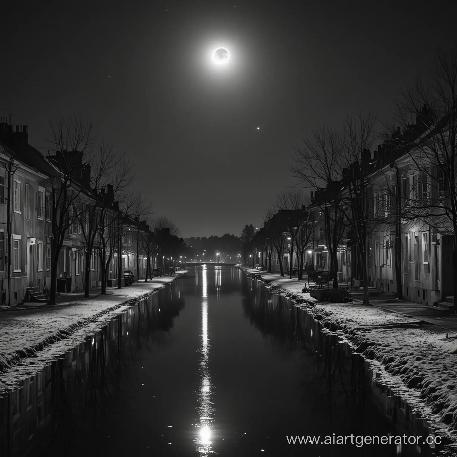 Midnight-Reflections-Moonlit-Square-of-Houses