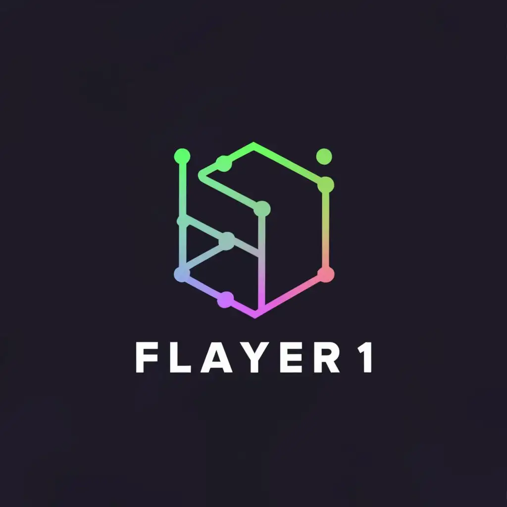 a logo design,with the text "Flayer 1", main symbol:abstract,Minimalistic,be used in Technology industry,clear background