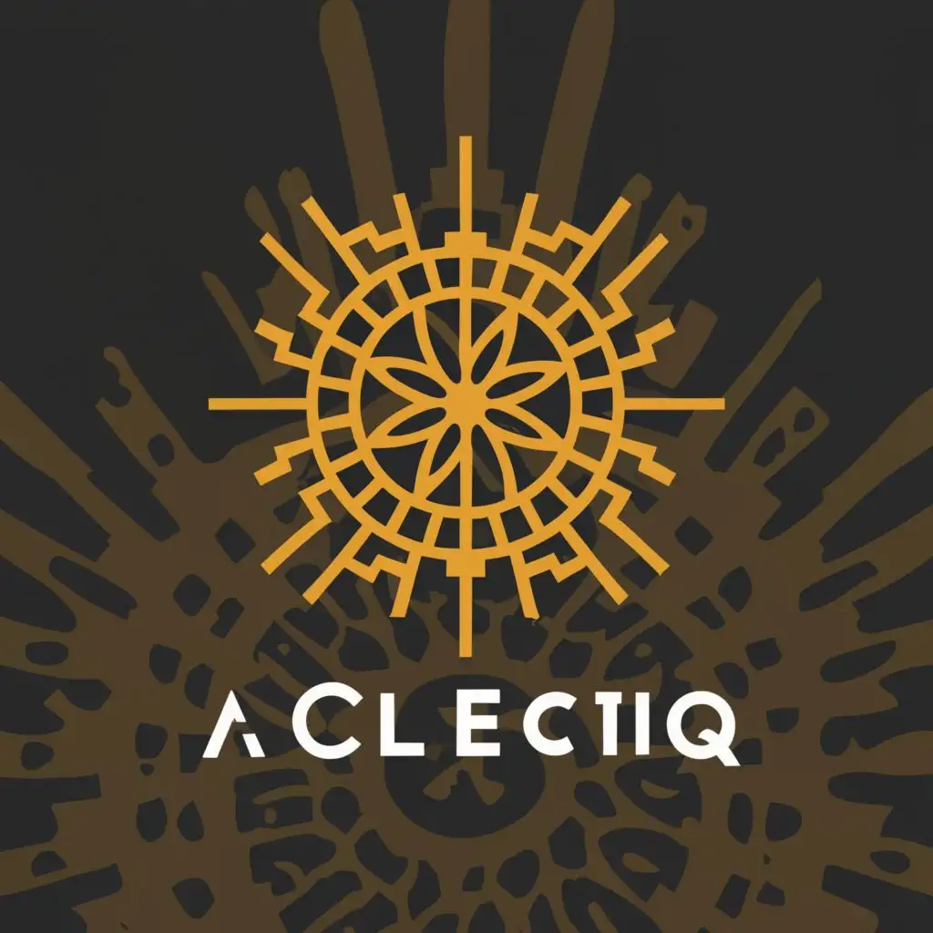 a logo design,with the text "aclectiq", main symbol:sun,complex,clear background