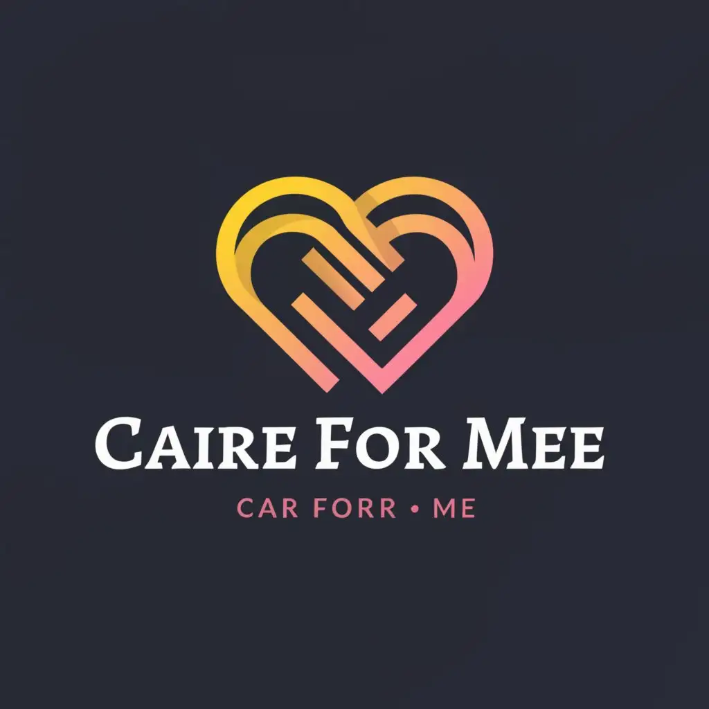 a logo design,with the text "care for me", main symbol:care for me,Minimalistic,clear background