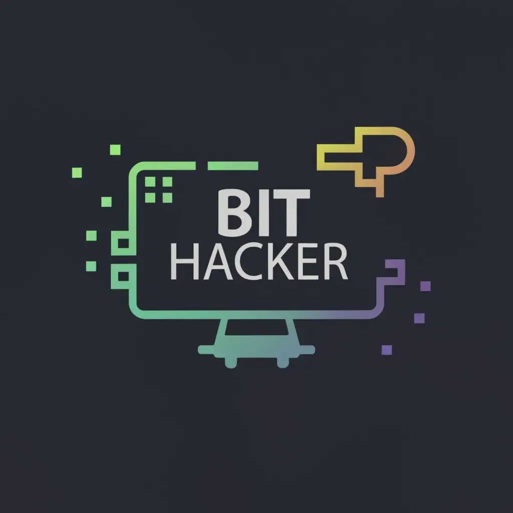 logo, computer, with the text "bit hacker", typography, be used in Technology industry