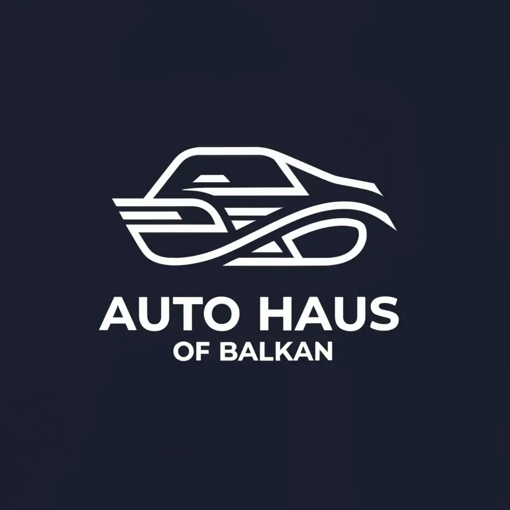 a logo design,with the text "Auto haus of Balkan", main symbol:Car,Moderate,be used in Automotive industry,clear background