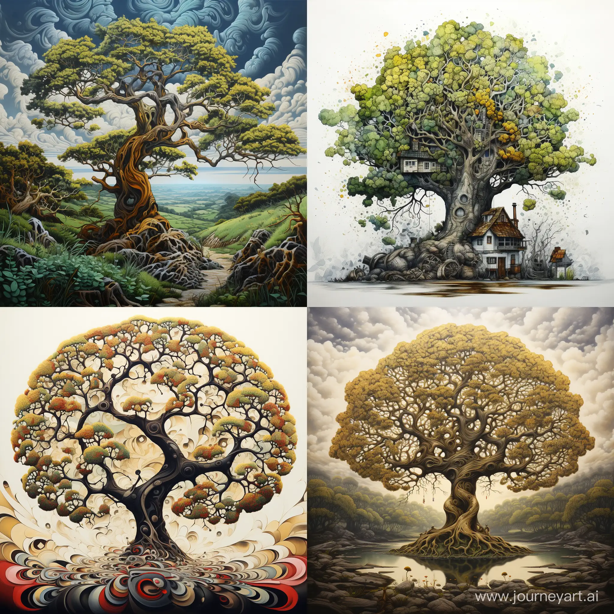 Majestic-Oak-Tree-in-Artistic-Harmony