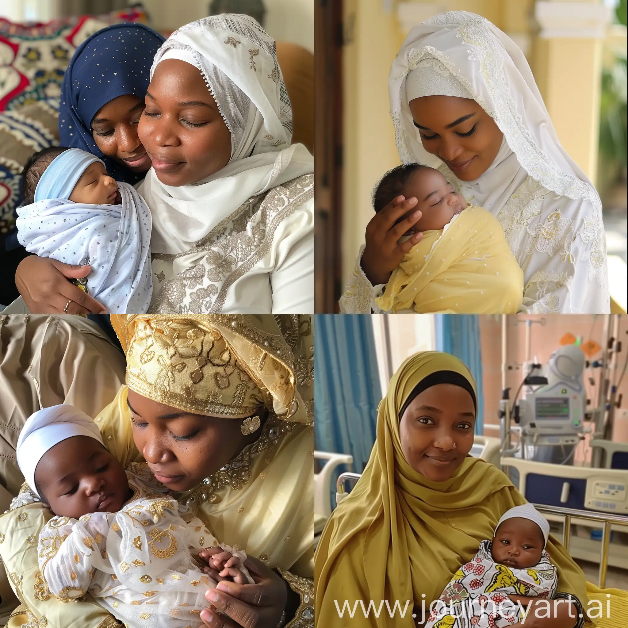 Muslim-Family-Praying-for-Newborns-Health-and-Blessings