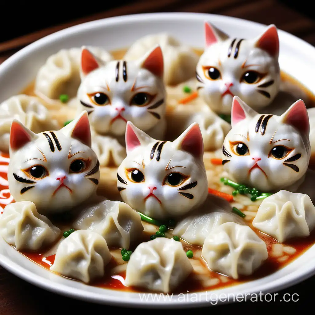 cats drift on dumplings