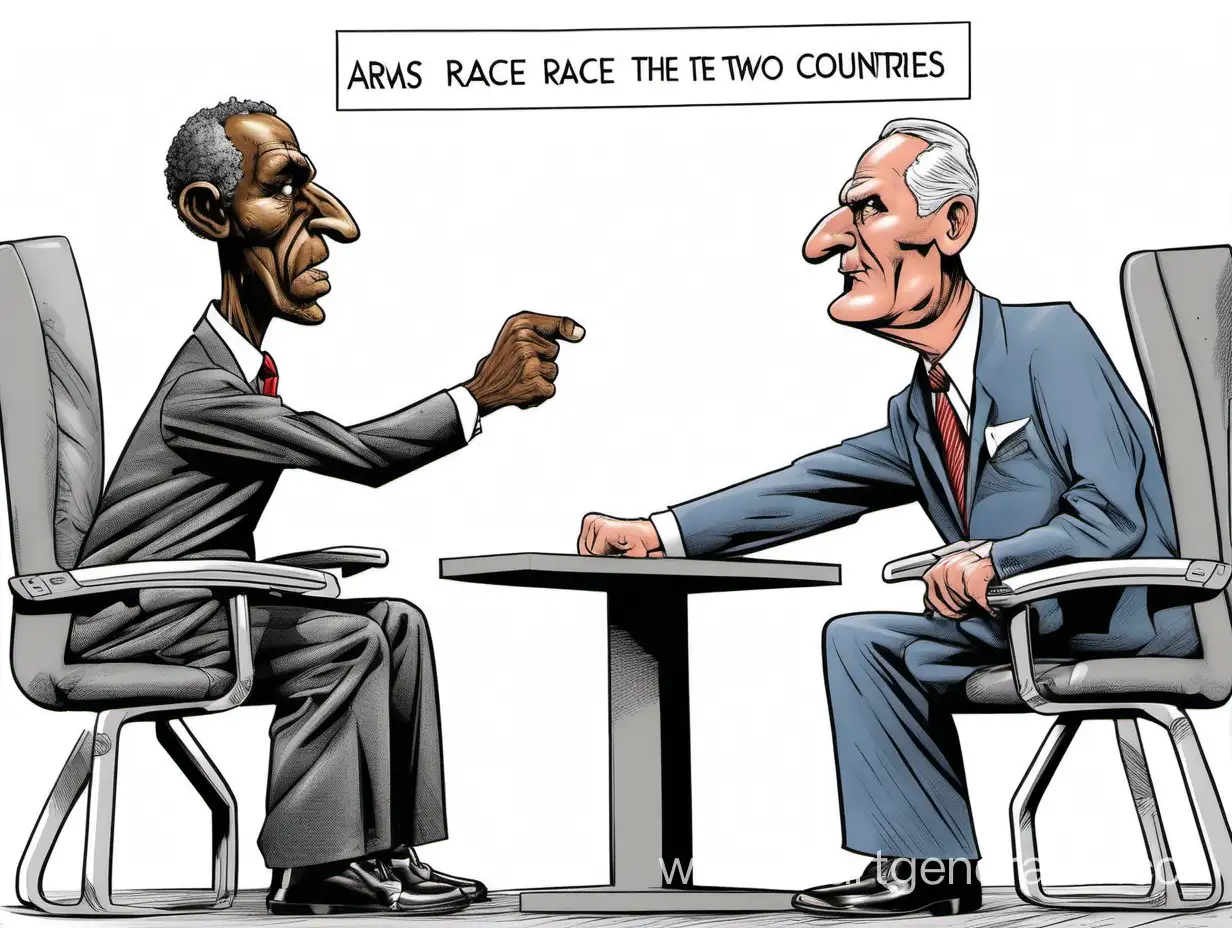 гонка вооружений между двумя странами карикатура

