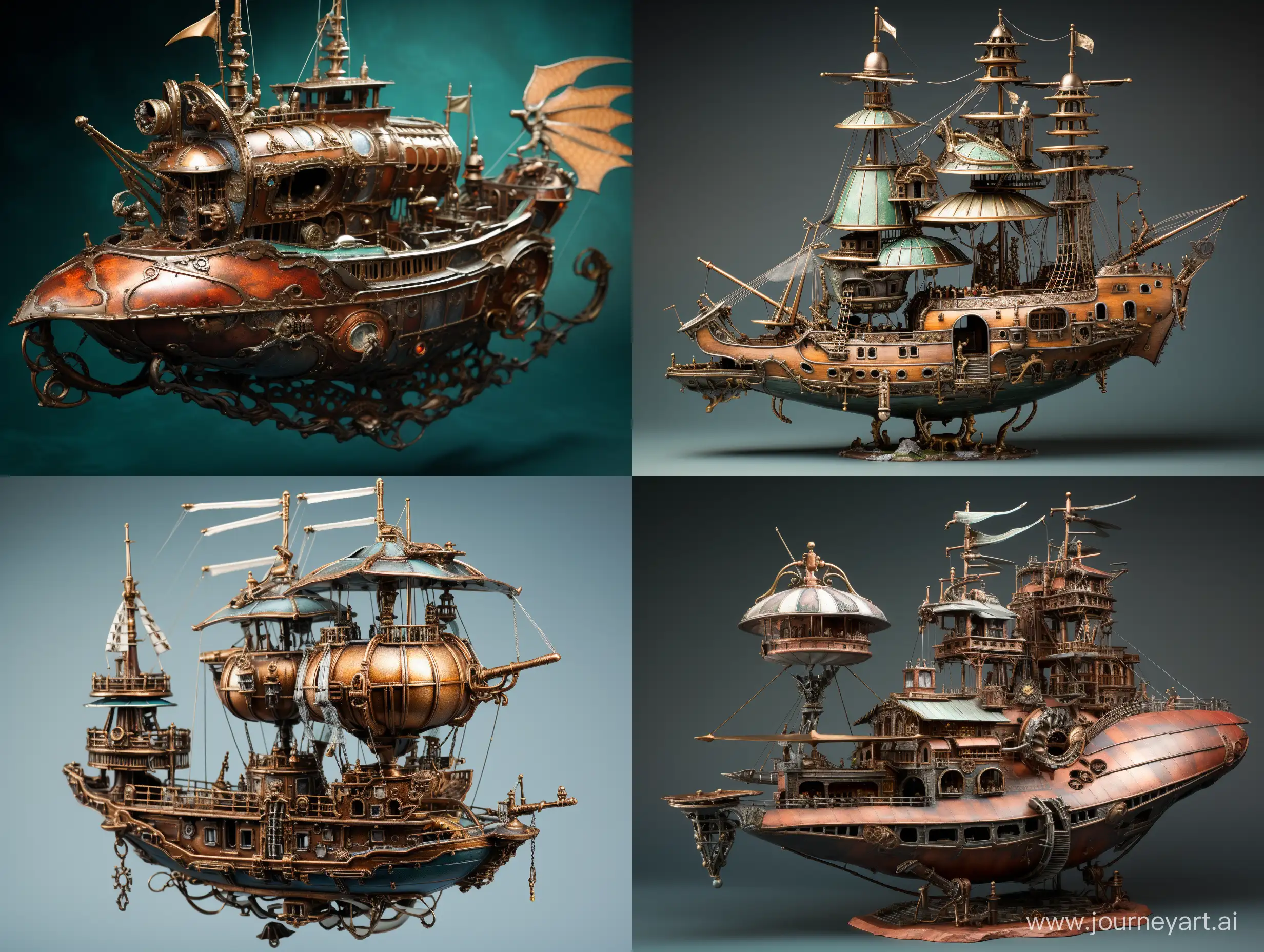 Majestic-Steampunk-Flying-Ship-in-Bronze-Elegance
