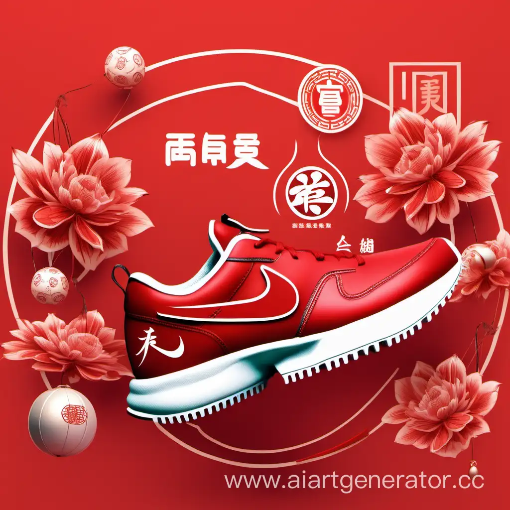 сделай пост для телеграм канала в котором можно заказать одежду с китайского маркетплейса POZION. На картинке покажи символы китайского нового года и культовые кроссовки компании найк