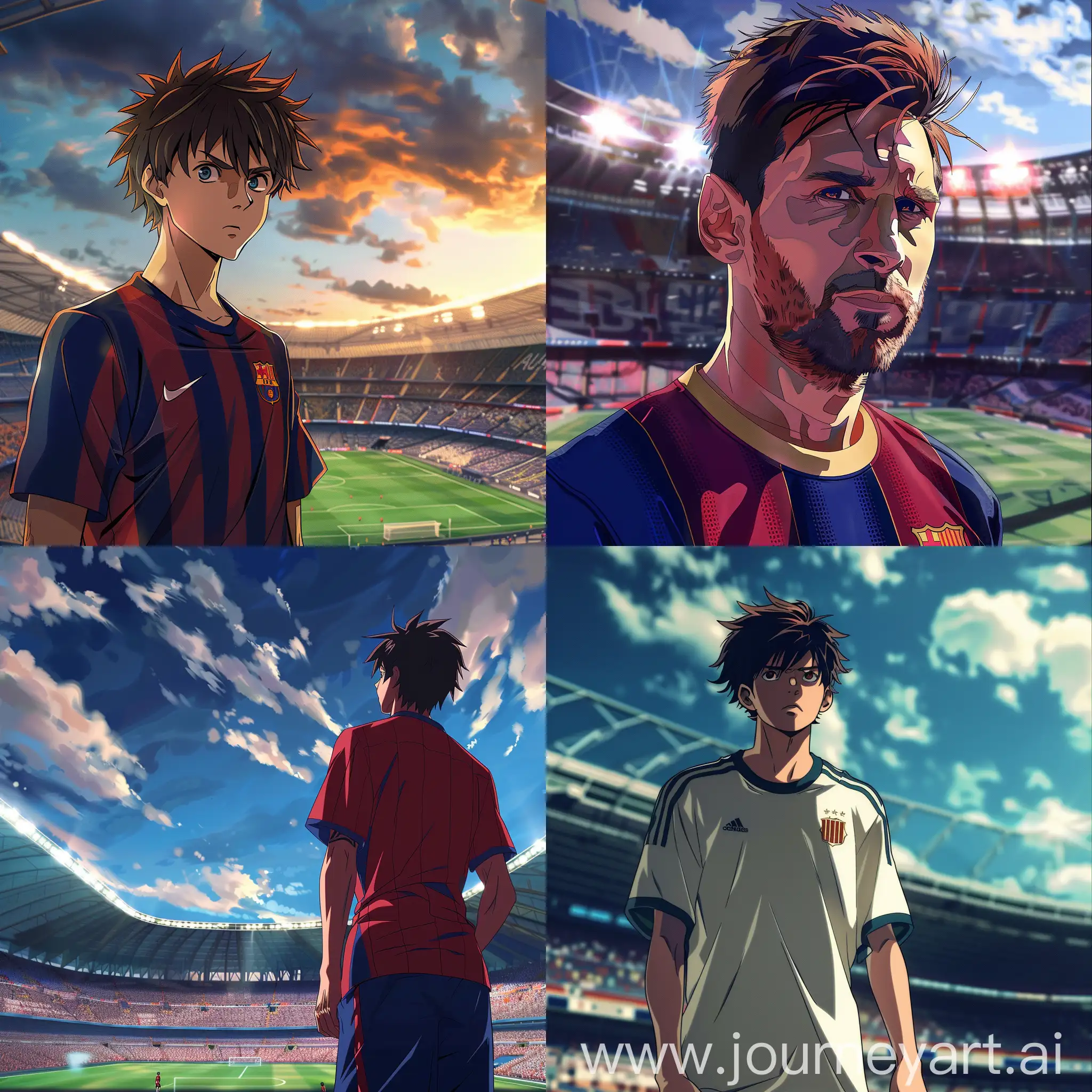 Anime-Soccer-Star-Lionel-Messi-at-Stadium