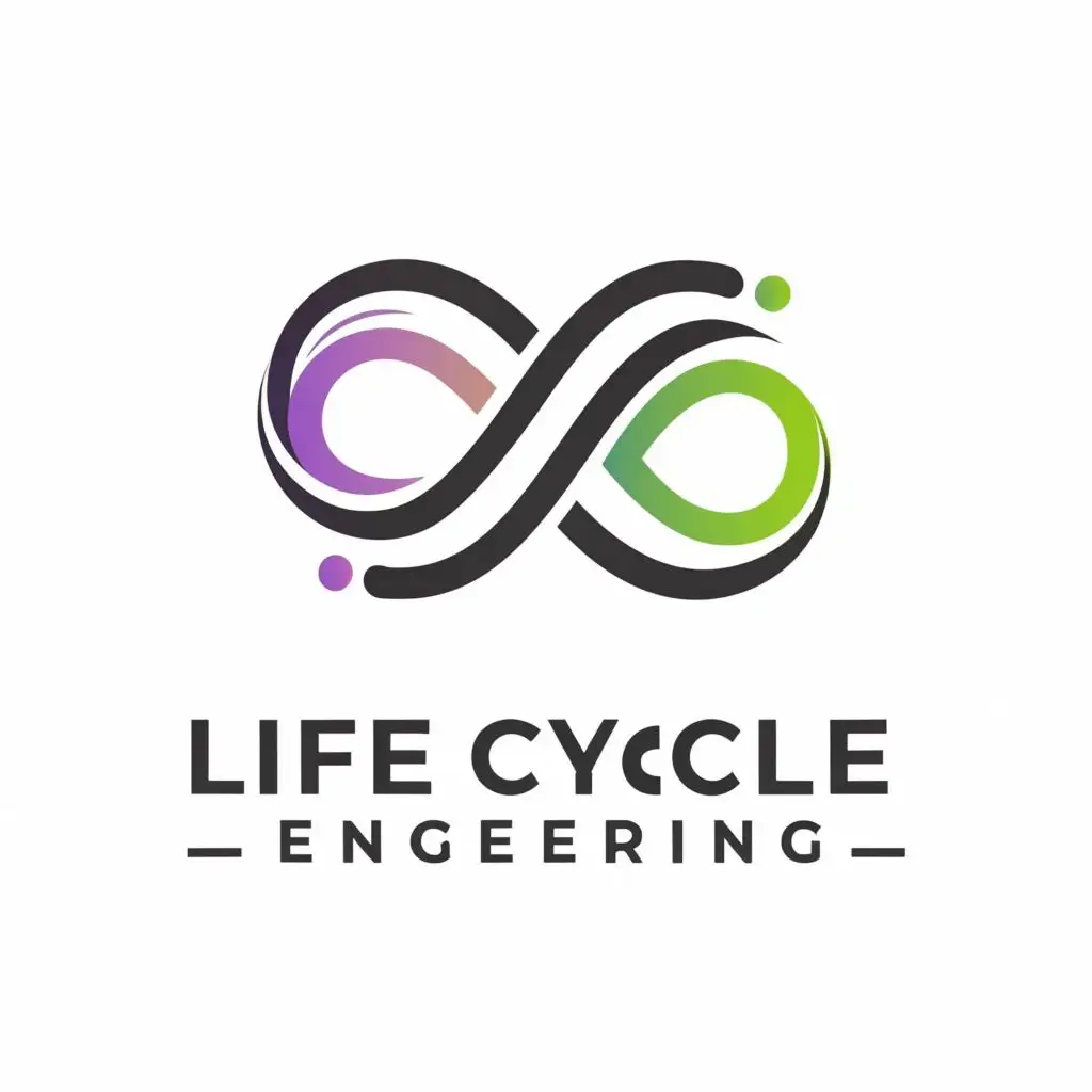 a logo design,with the text "Life Cycle Engineering", main symbol:Infinity symbol,Moderate,be used in Technology industry,clear background