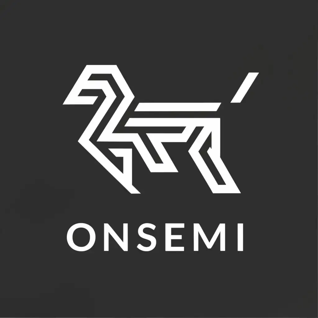 a logo design,with the text "onsemi", main symbol:dog,complex,be used in Internet industry,clear background