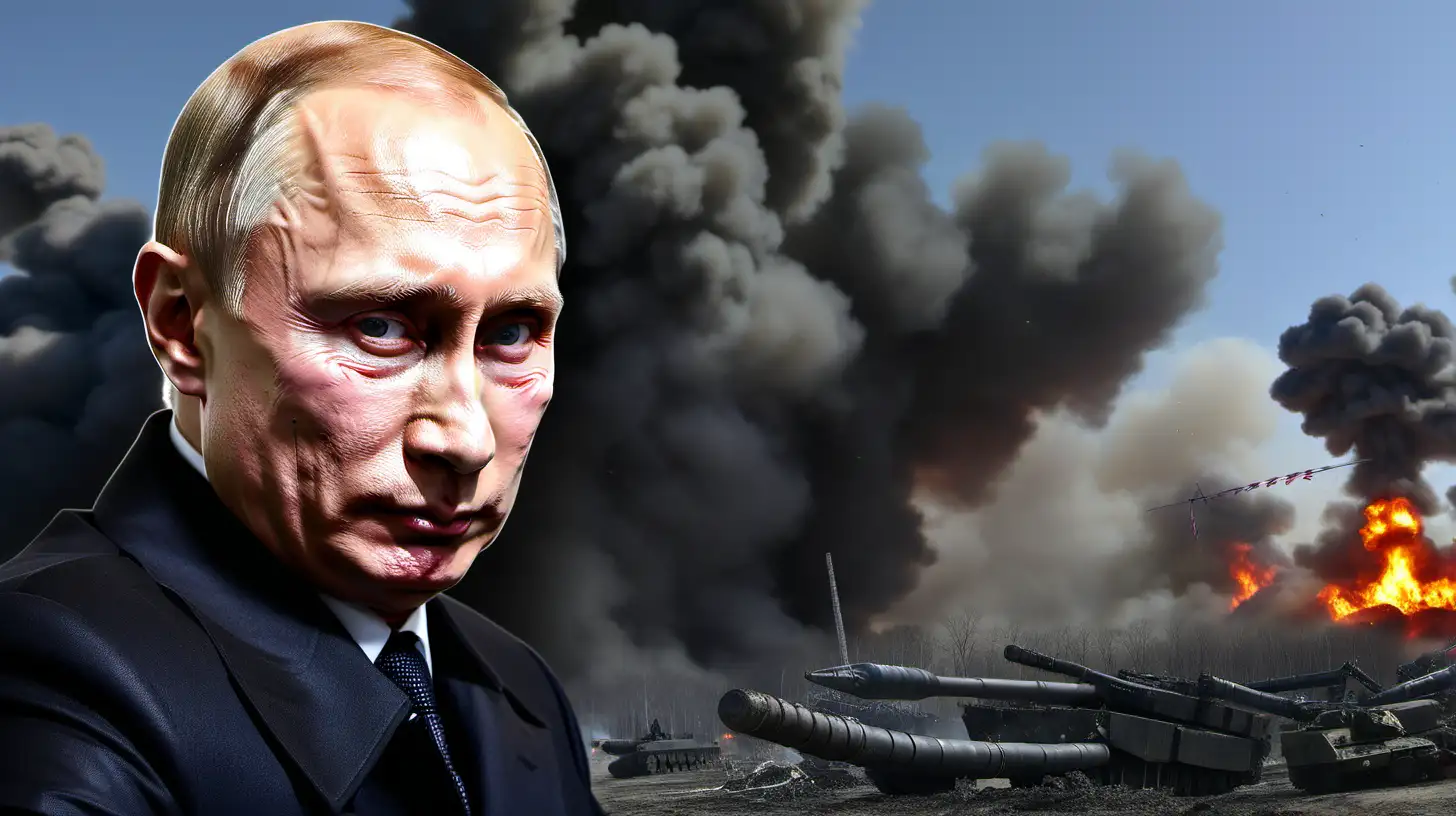 Vladimir Putin crushing Ukraine and America