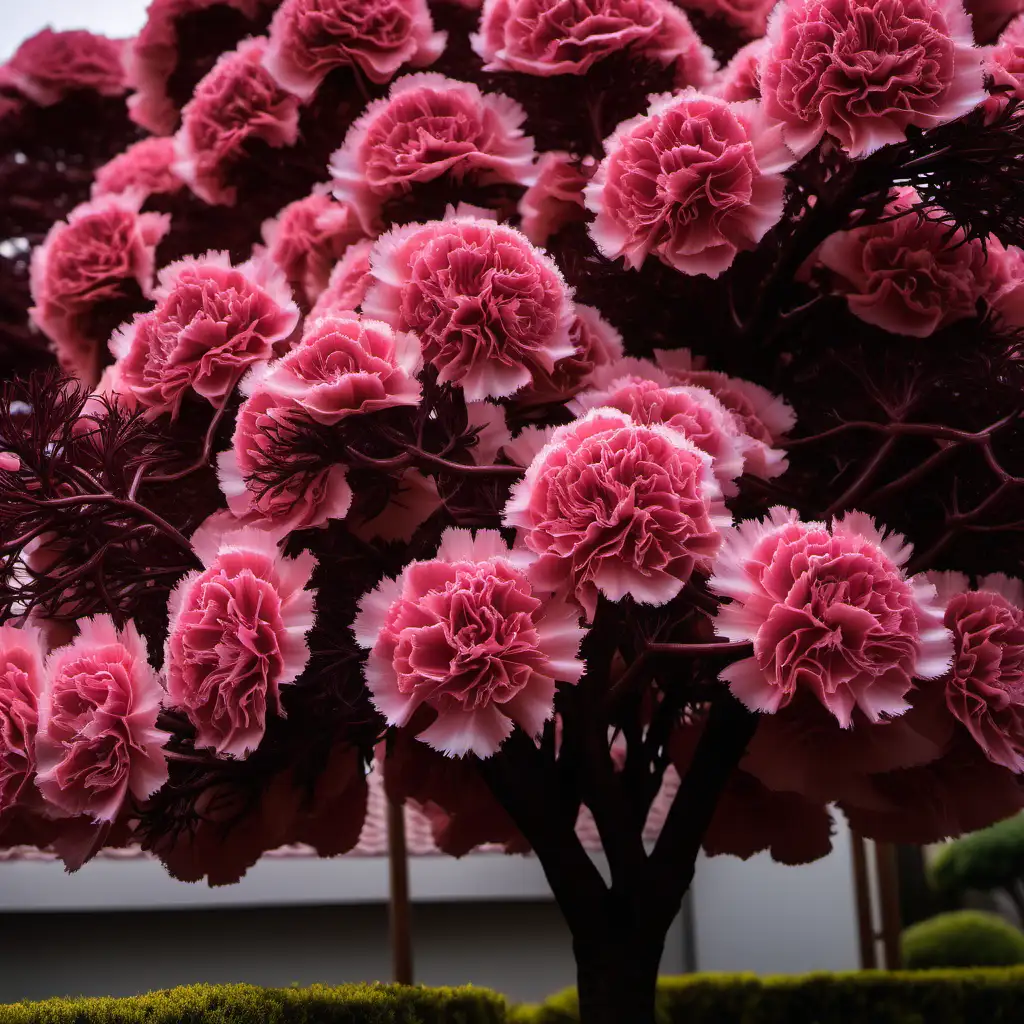 Japanese Carnation Flower Tree in Full Bloom