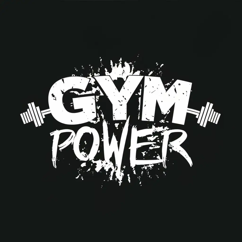 LOGO-Design-For-Gym-Power-Abstract-Minimalist-Silhouette-Lines-in-Black-White