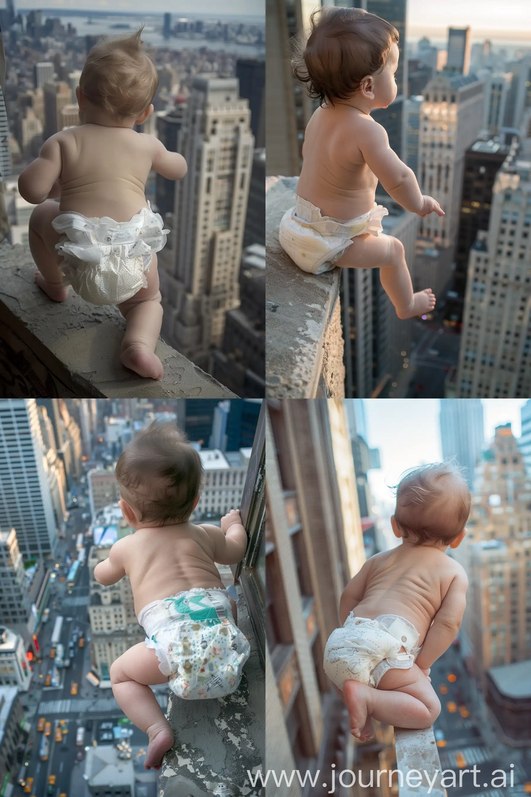 Adorable-Diapered-Baby-in-Heroic-City-Gaze