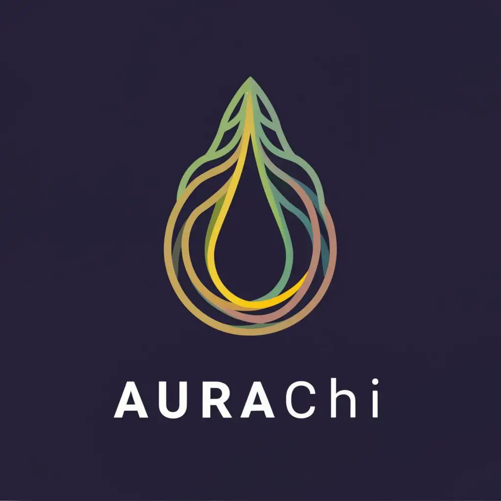 a logo design,with the text "Aurachi", main symbol:The logotype could feature the "AuraChi" name in a clean, modern sans-serif font with the "Au" letters stylized by replacing the middle stem with a simple curved line suggesting an aura or life force.

The logotype could be accompanied by an iconic symbol made up of two sleek, overlapping curved line elements. One flowing line could represent the "aura" component, while the other looping line visually conveys the "chi" or energy. The lines could be arranged to create a subtle yin-yang style balance.

This minimalist linework approach creates an elegant, contemporary logo with symbolic nods to energy flows and duality without being too literal.,Minimalistic,clear background