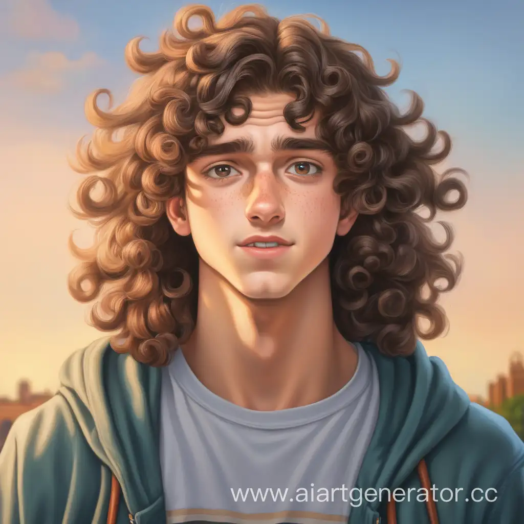 Surprised-17YearOld-Teen-with-Curly-Hair-Looking-Sideways
