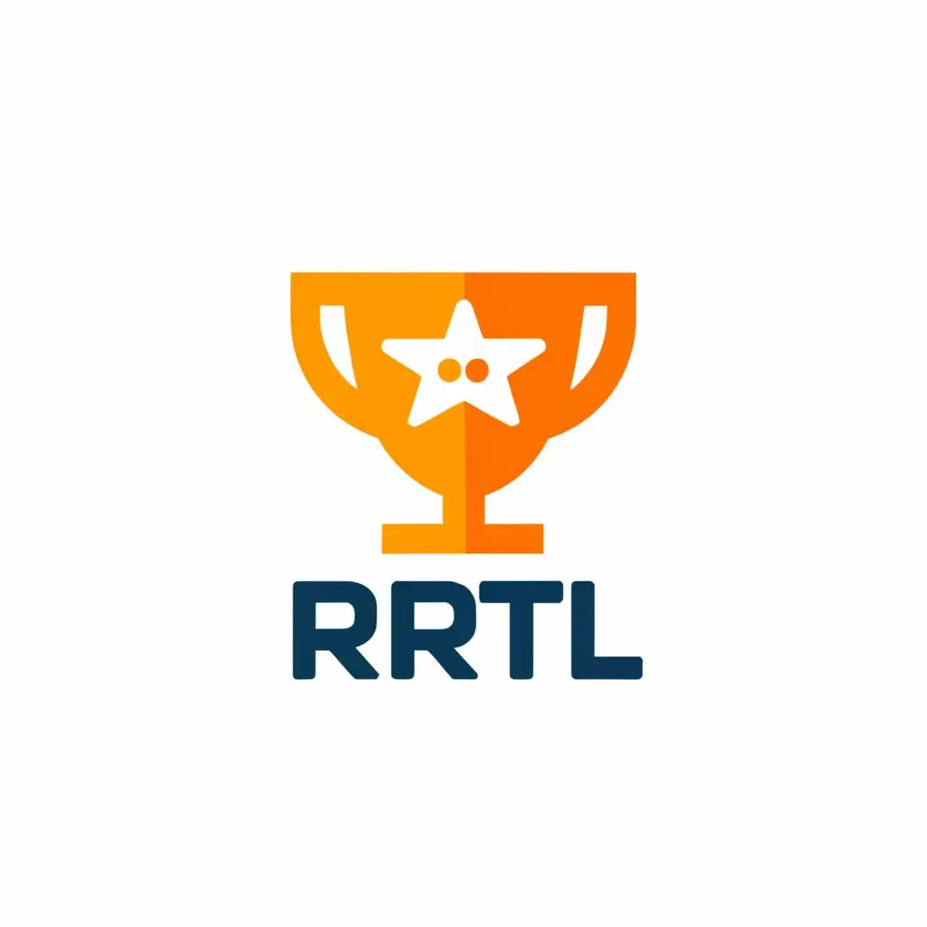 a logo design,with the text RRTL, main symbol:trophy,complex,clear background