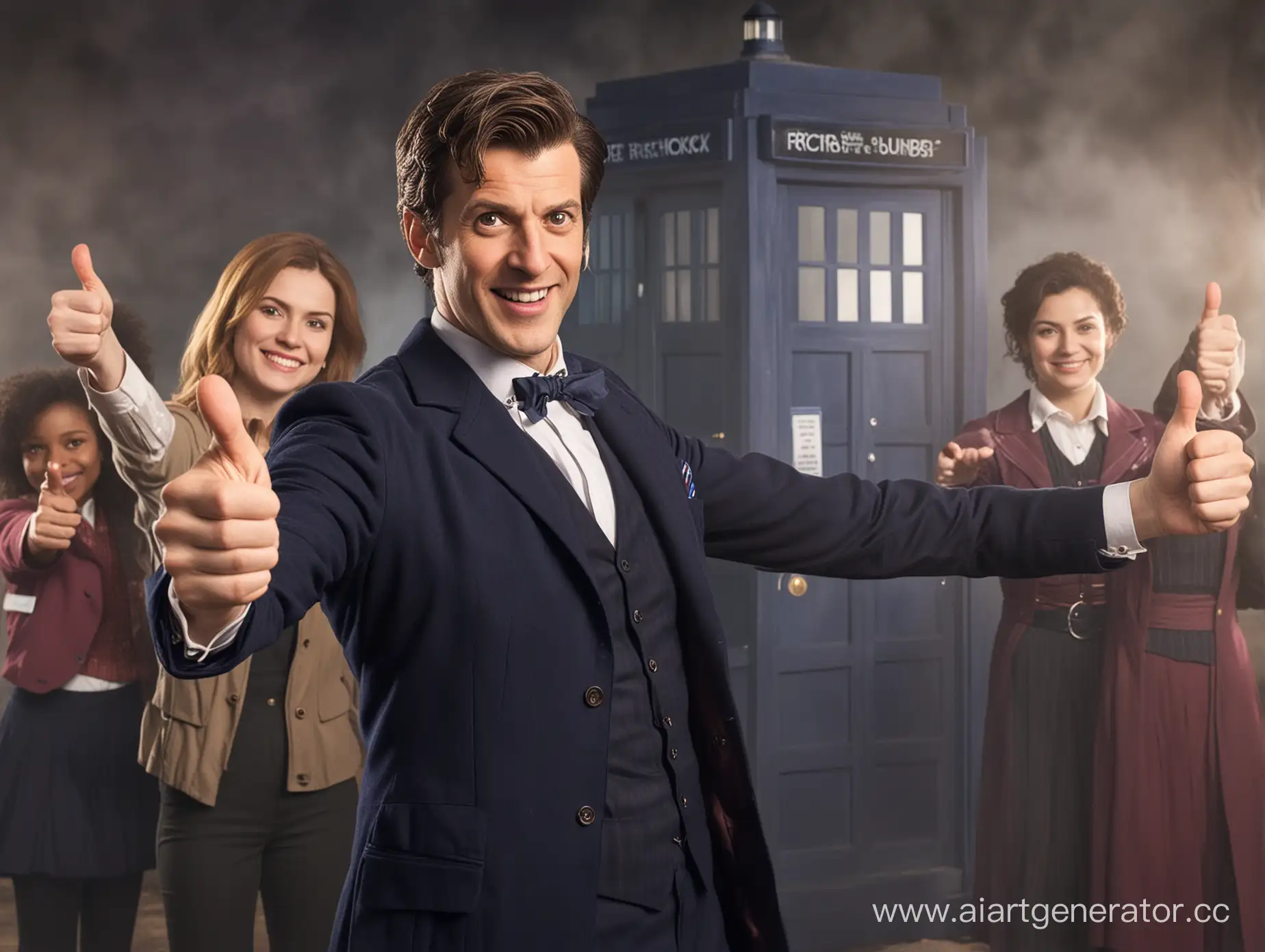 Doctor-Who-Giving-Thumbs-Up-to-His-Class