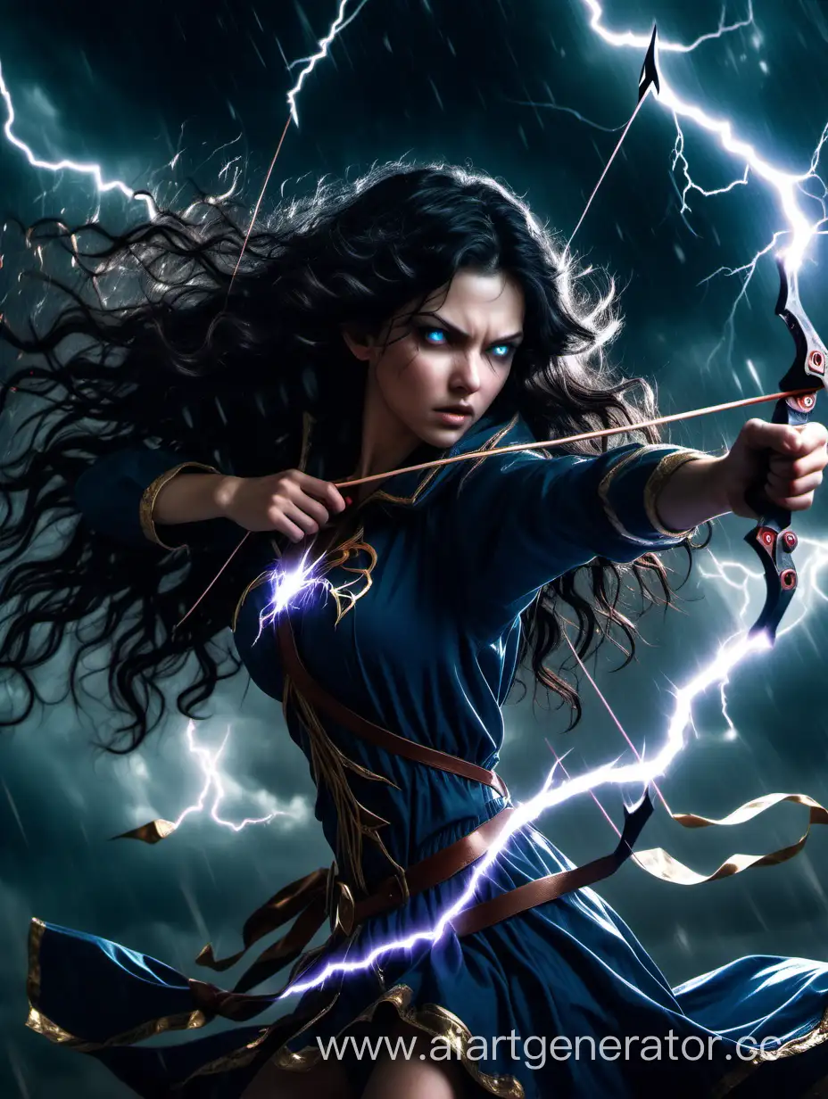 Mystical-Battle-of-the-DarkHaired-Sorceress-Lightning-Magic-and-Celestial-Archery