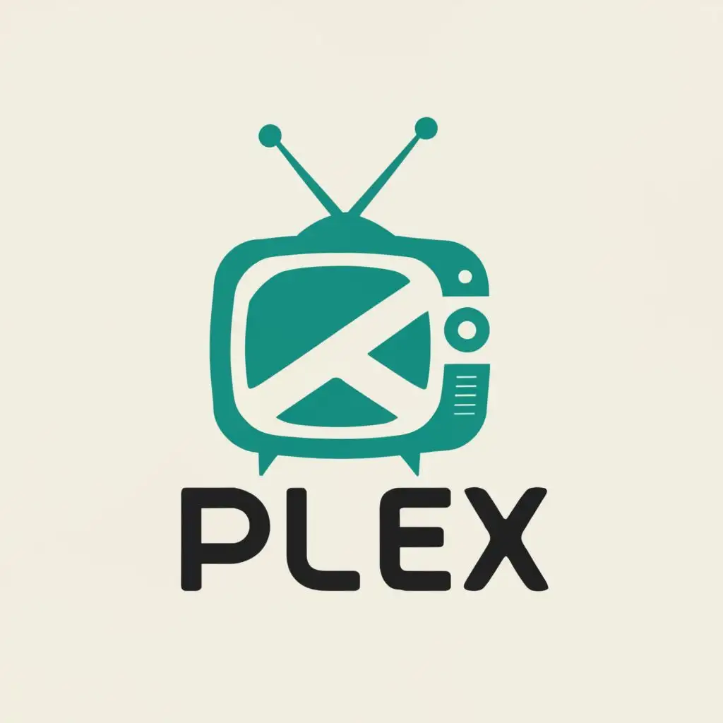 a logo design,with the text "Plex", main symbol:TV,Moderate,be used in Entertainment industry,clear background