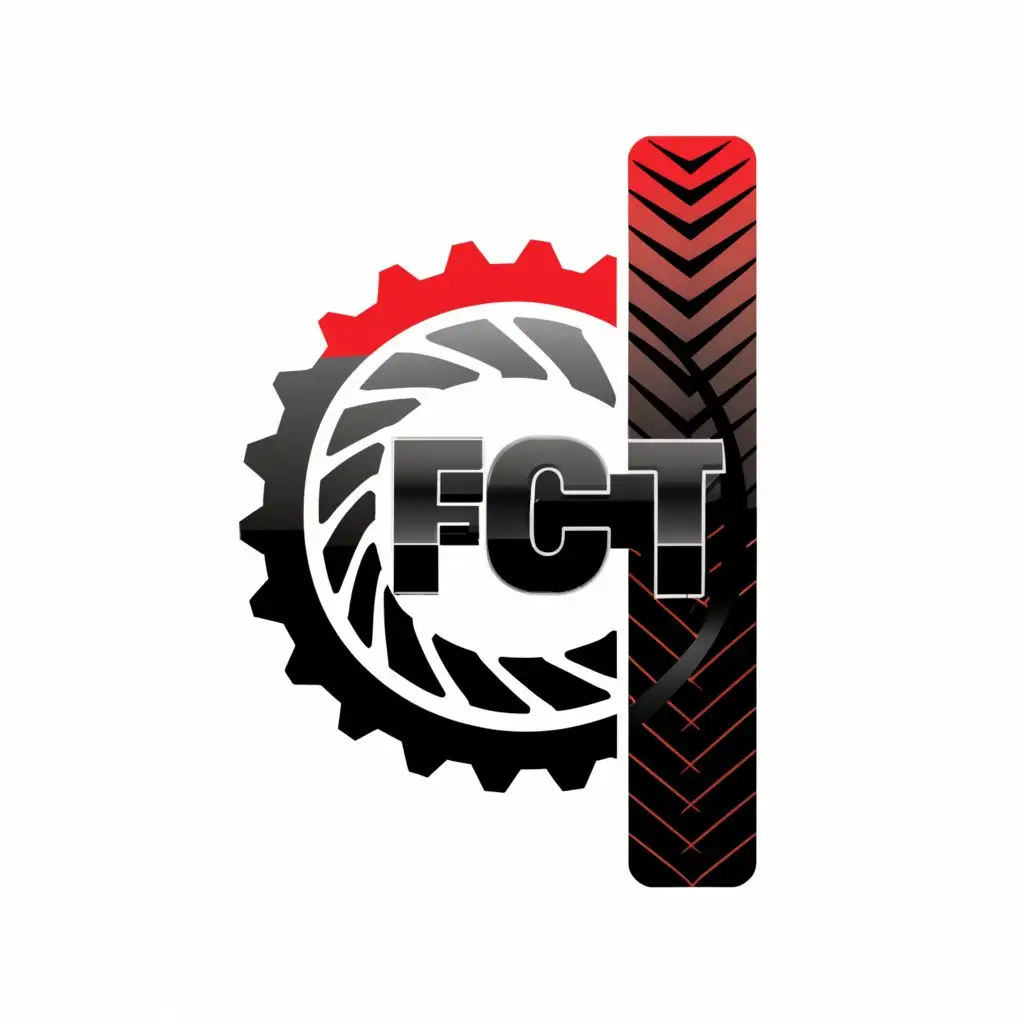 Logo-Design-For-FCT-Dynamic-Red-and-Black-Tires-on-Clear-Background