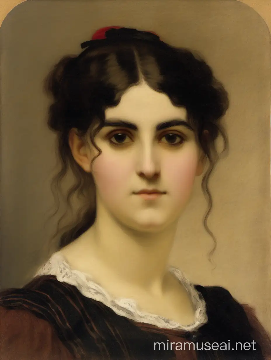 Pachis Charalambos (1844 - 1891) 
Portrait of a Young Woman
Oil on canvas, 50 x 30 cm

Ε. Koutlidis Foundation Collection
