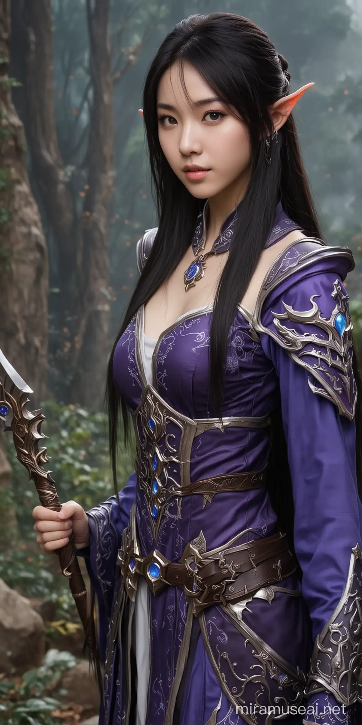 Mystical Portrait Lin Qingxia Night Elf of Warcraft