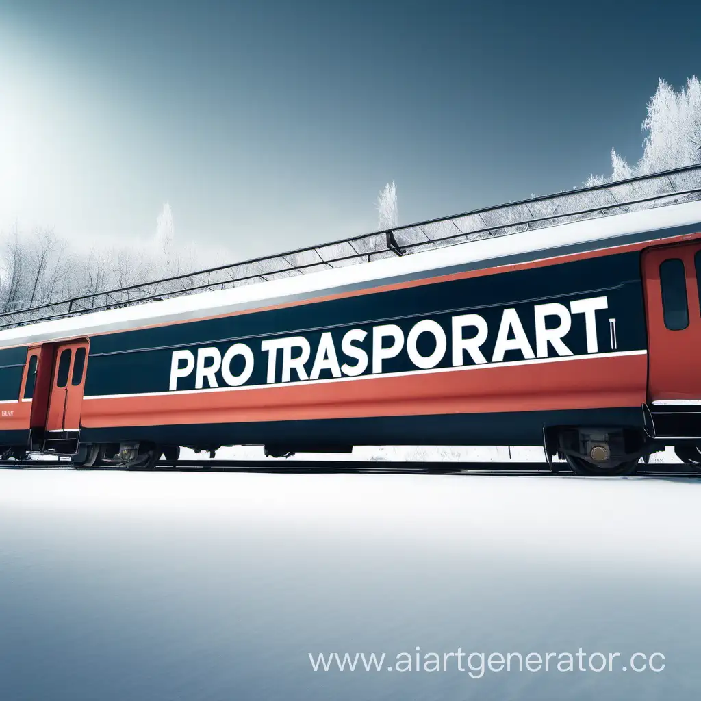 Winter-Train-Scene-with-PRO-TRANSPORT-Sign