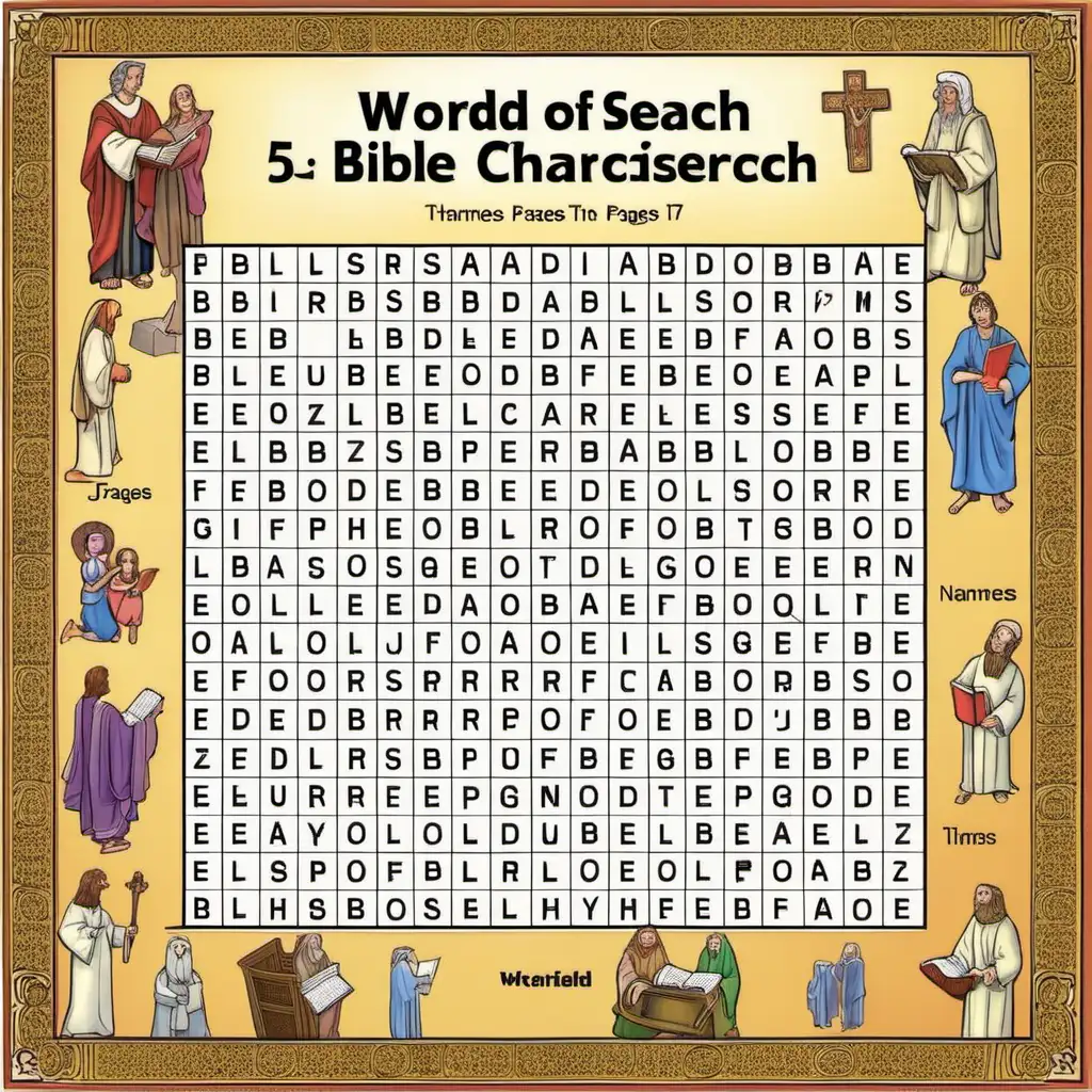 paginas de sopa de letras que tenga  5 Nombres de personajes de la biblia --17:22
