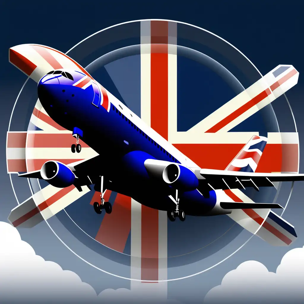 İngiltere uçak radarı için tasarım. ingiltere bayrak renklerini kullanın. çerçeve kullanma. tam ekran olacak. icon efekti kullanma.