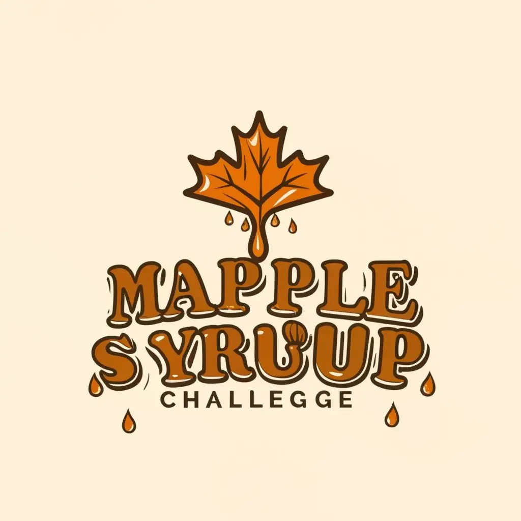 a logo design,with the text "maple syrup challenge", main symbol:maple syrup,Moderate,clear background