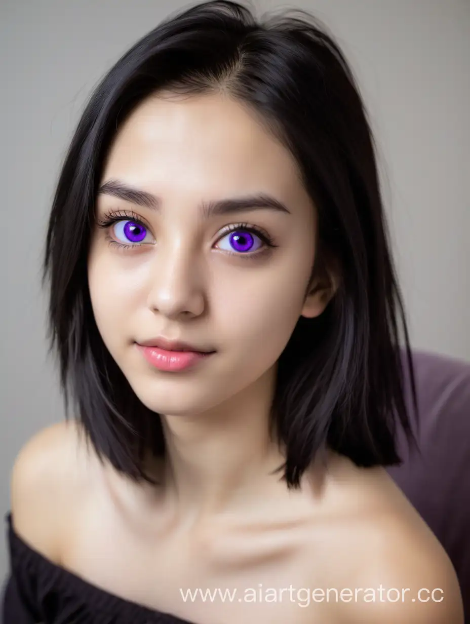 Stunning-20YearOld-Woman-with-Black-Hair-and-Purple-Eyes-in-Relaxed-Pose